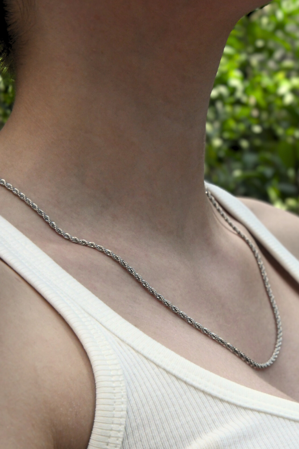 Burgu Model Unisex Çelik Zincir Kolye 2 Mm