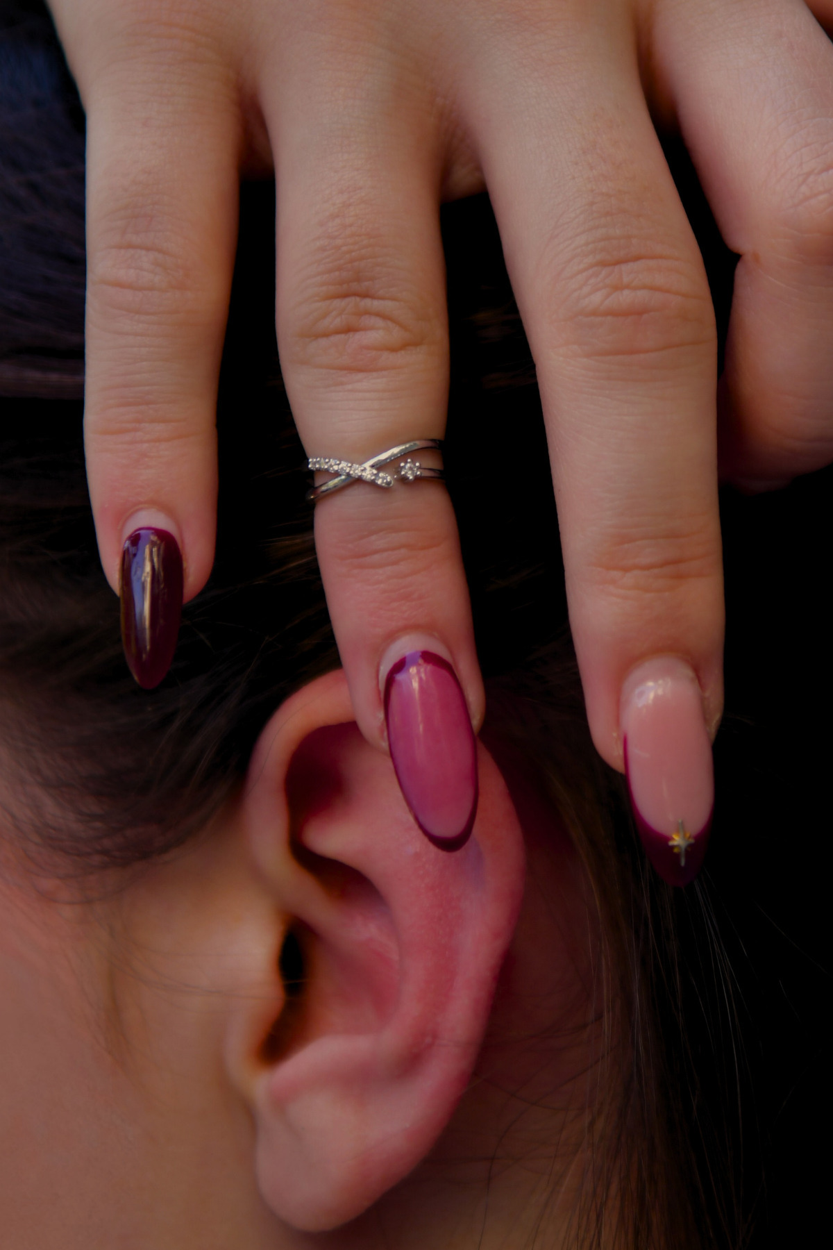 Sonsuzluk Desenli Üzeri Taşlı Çelik Görünümlü Xp Eklem Yüzüğü