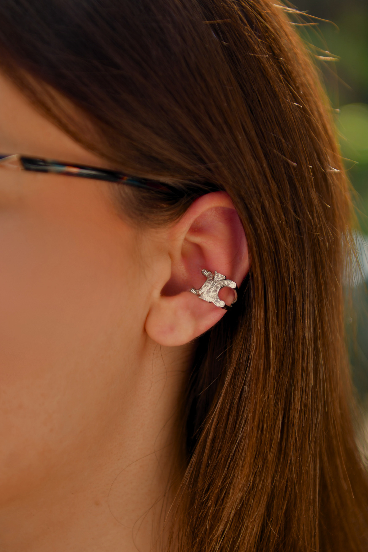 Baget Taşlı Hilal Model/At Nalı Earcuff