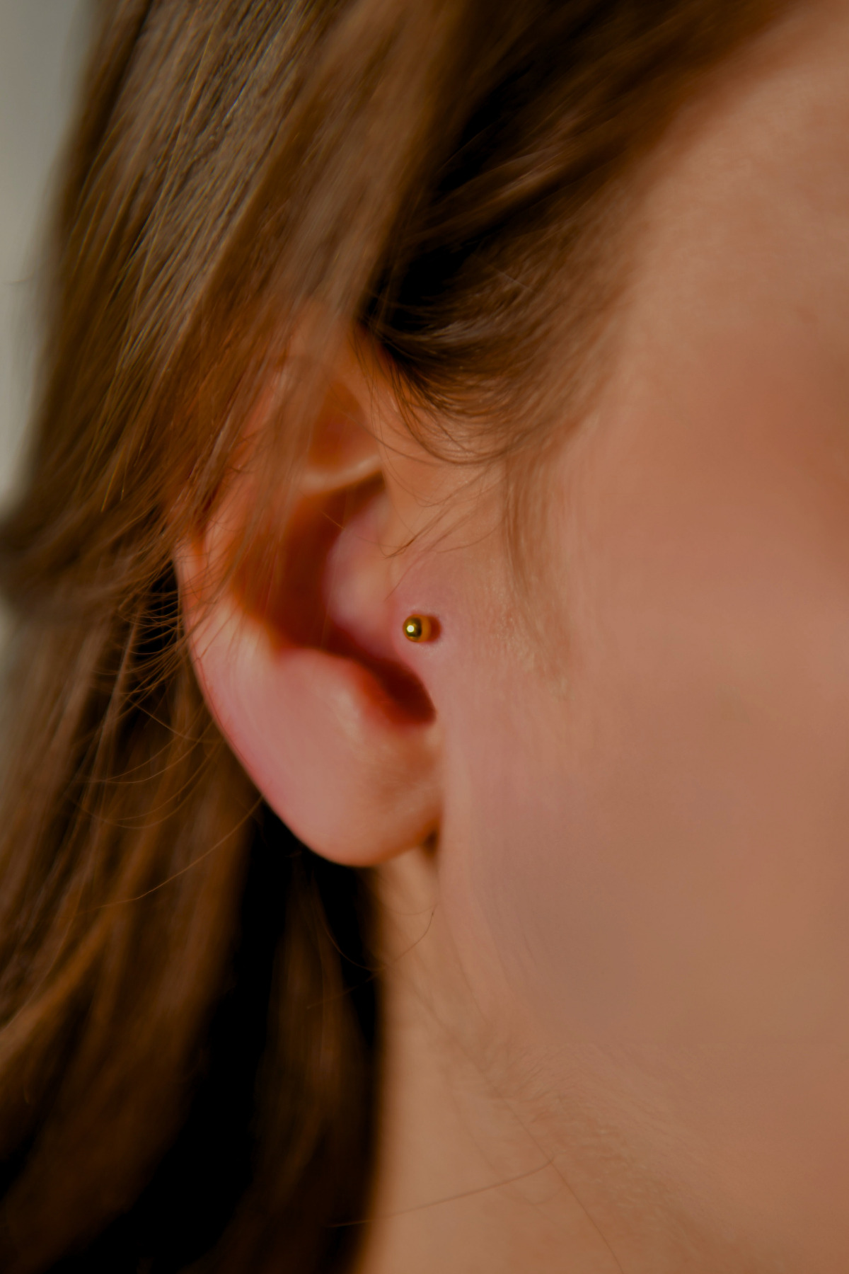 Biri Ucu Düz Bir Ucu Toplu Dudak Piercing 8mm