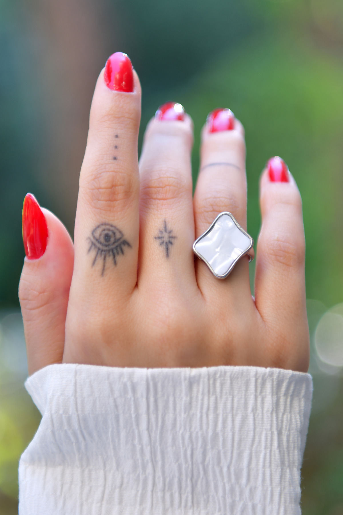 Üzeri Kaplı Simetrik Ayarlanabilir Çelik Yüzük