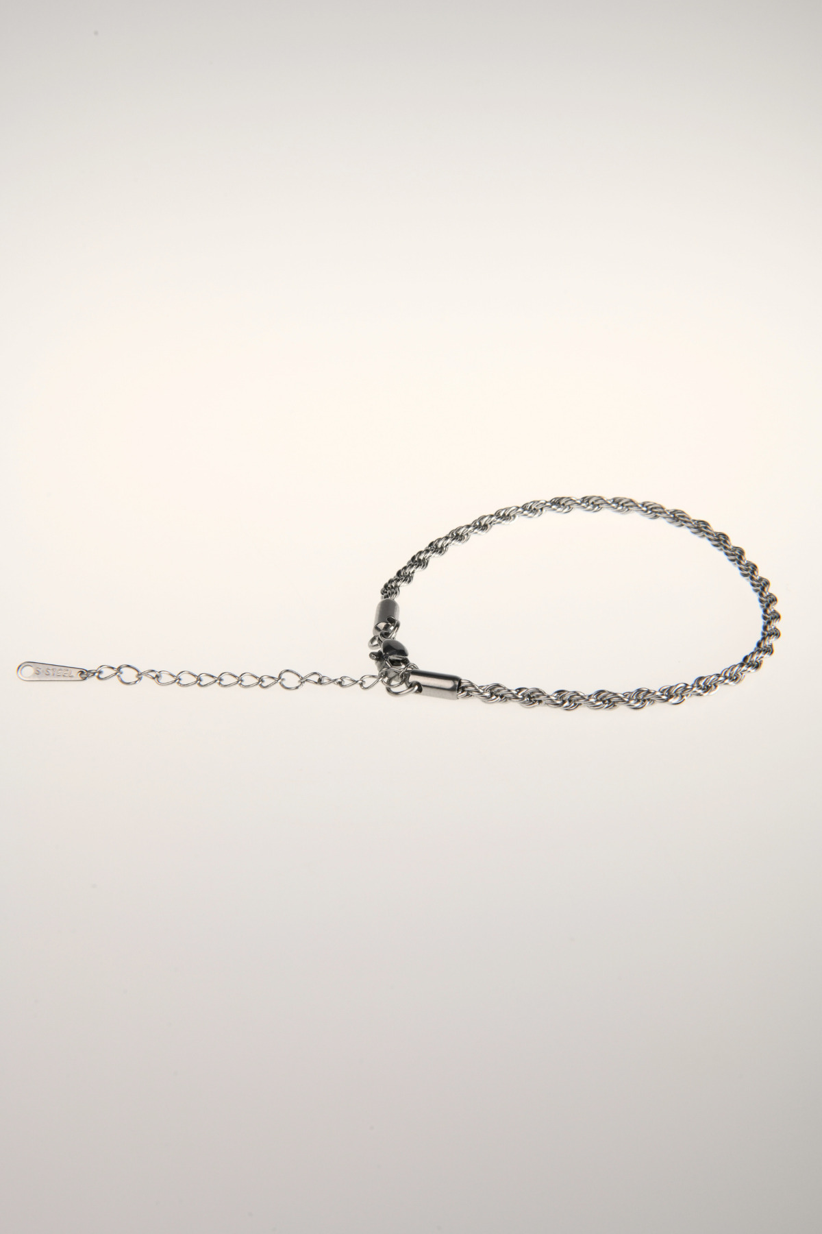 Burgu Model Unisex Çelik Zincir Bileklik 3 Mm