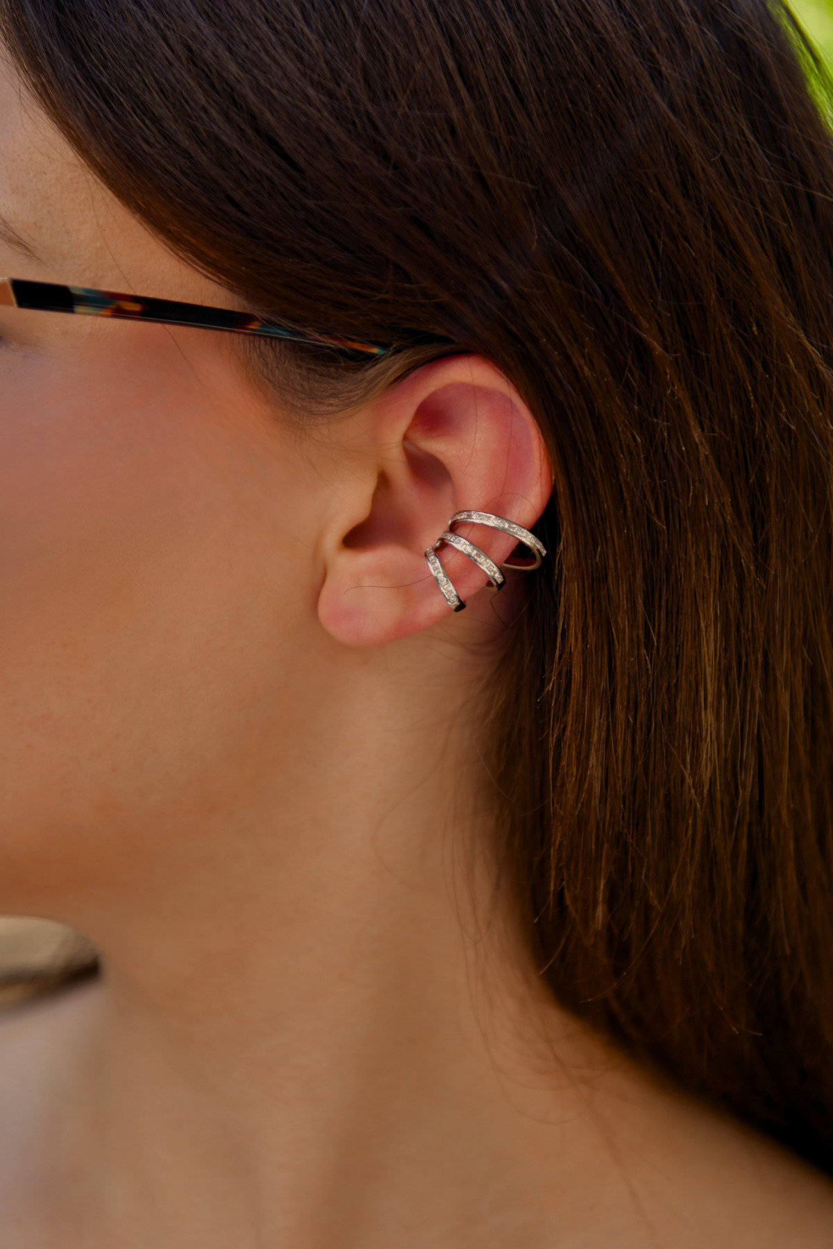 3 Sıralı Taşlı Earcuff