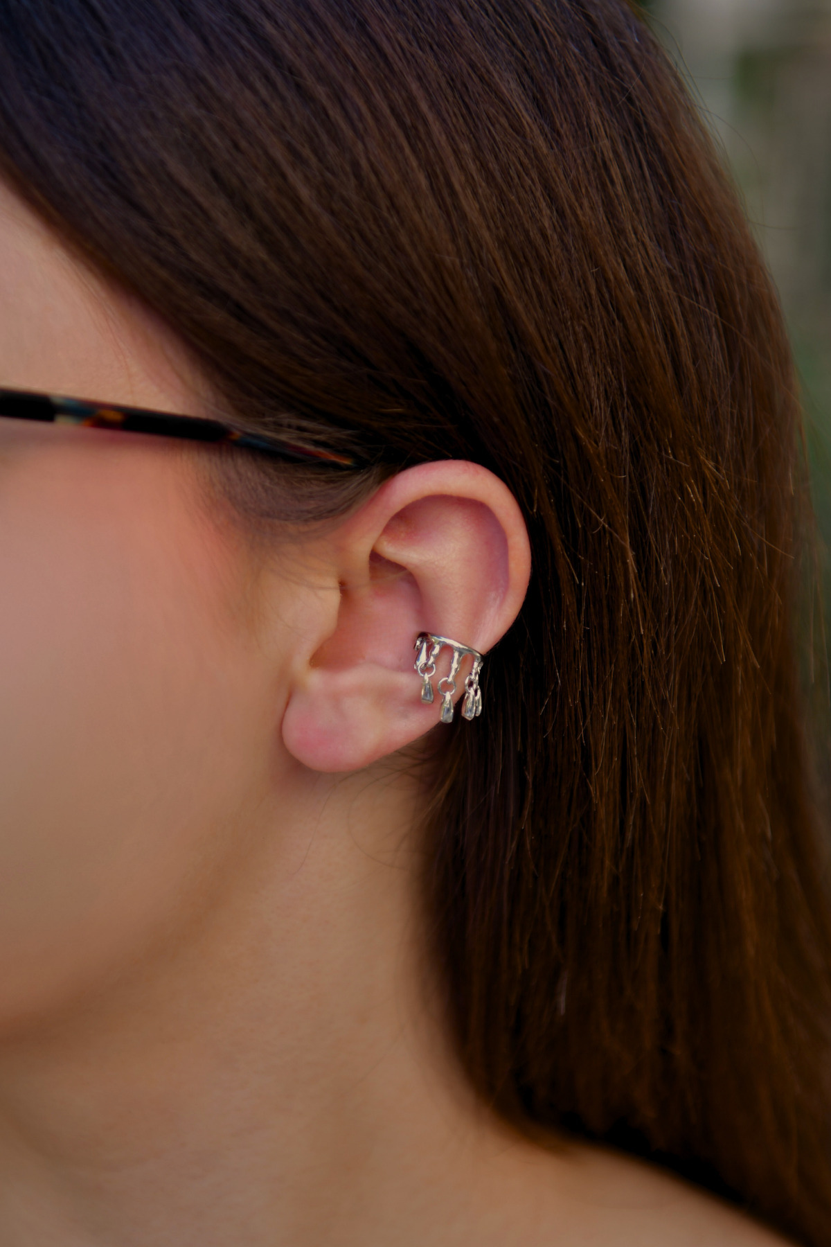 5 Damla Saçaklı Earcuff