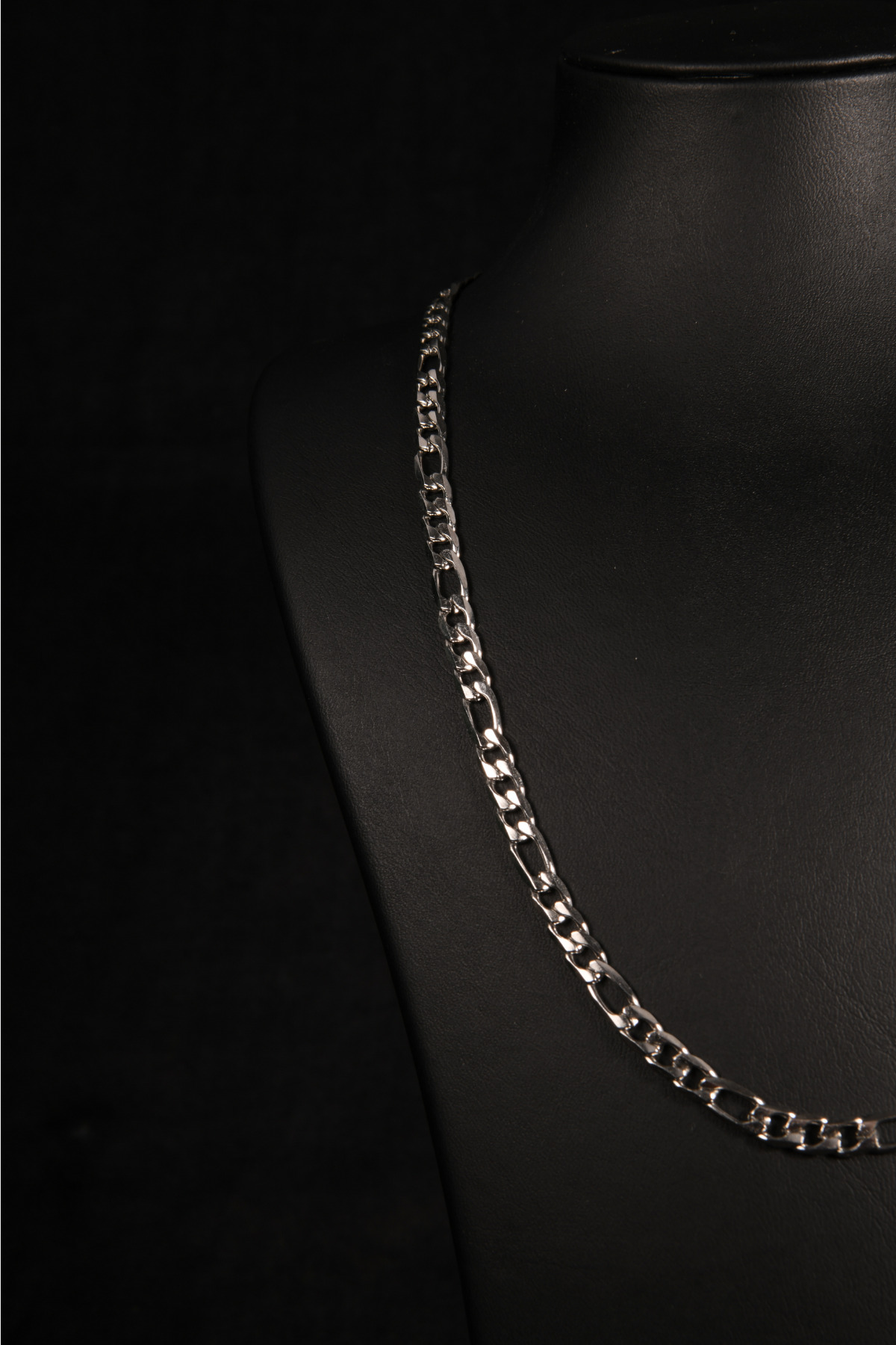 3'e 1 Figaro Model Erkek Çelik Zincir Kolye 5 Mm