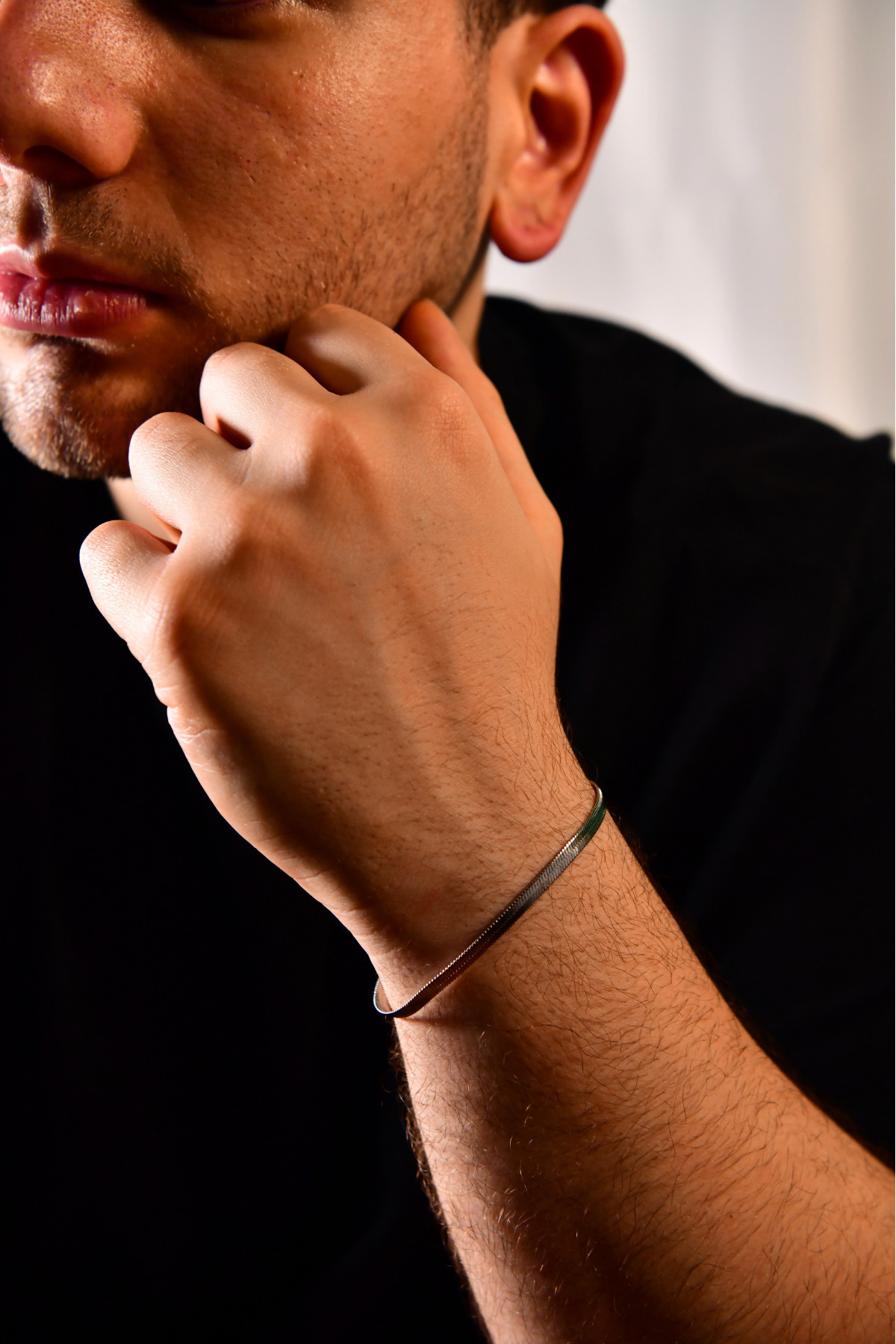 İtalyan Ezme Model Kadın Çelik Zincir Bileklik 4mm