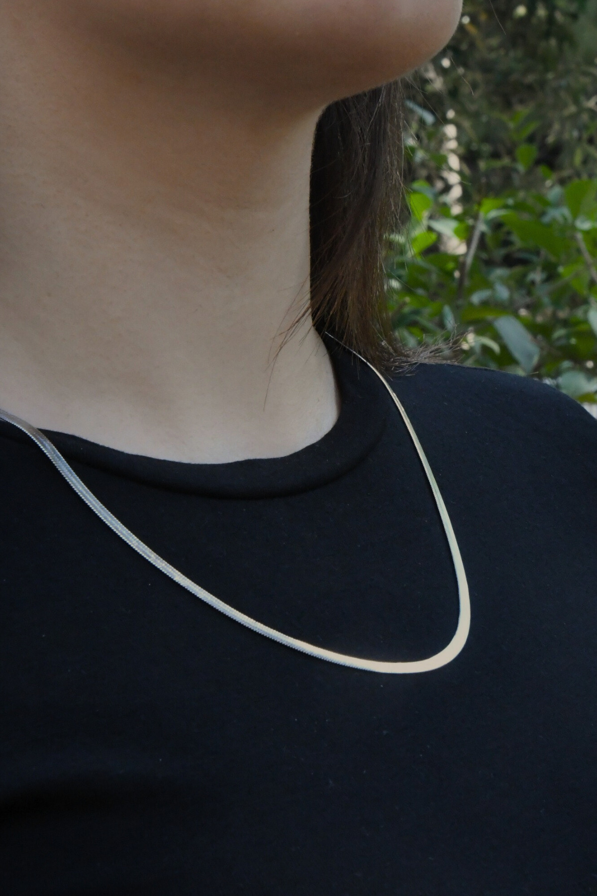 İtalyan Ezme Model Unisex Çelik Zincir Kolye 3 Mm