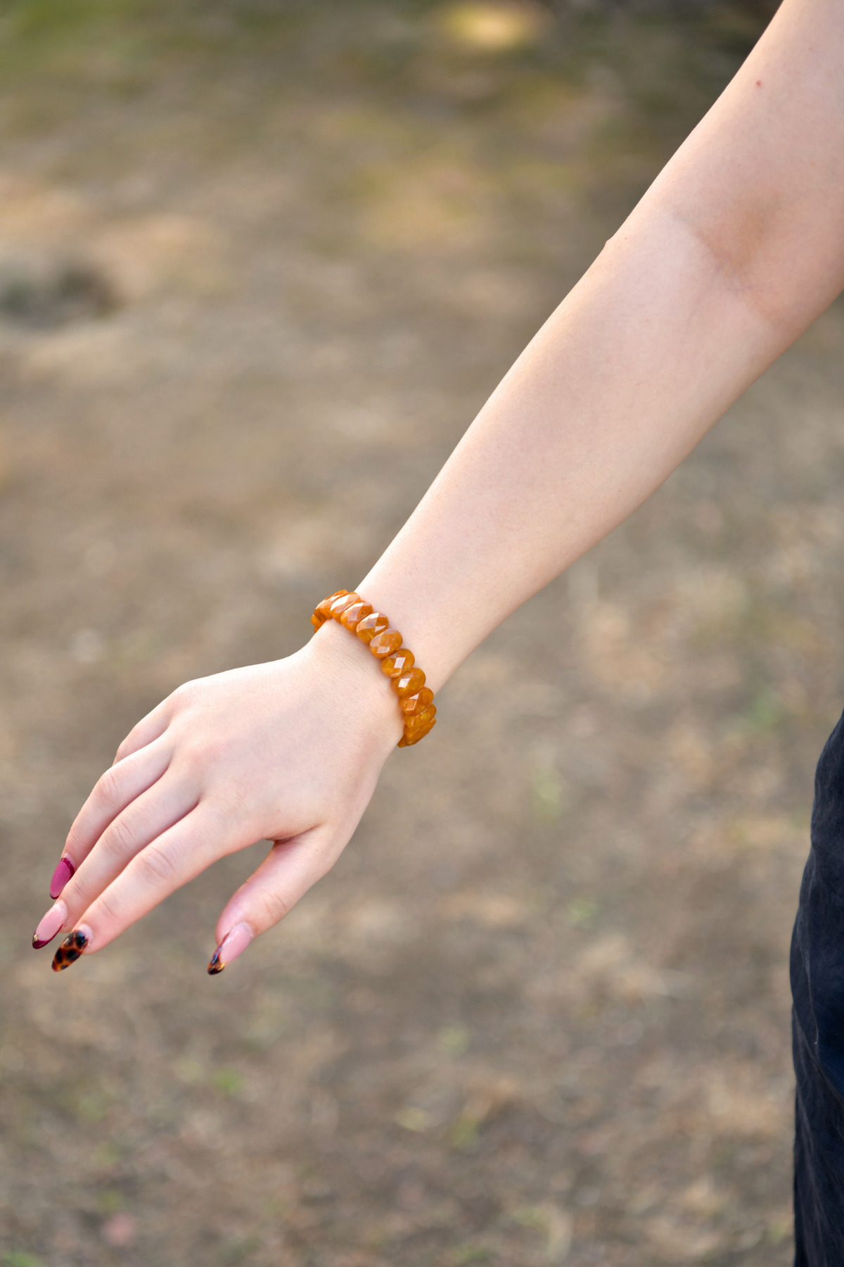 Sitrin Özel Kesim Doğal Taş Unisex Bileklik