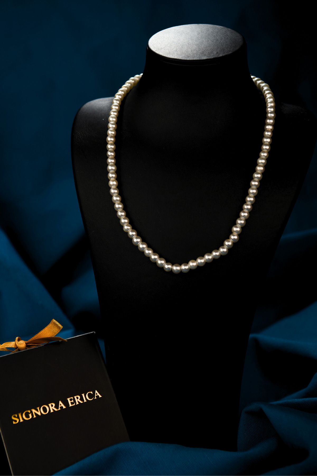 İnci Taşlı Unisex Kolye 6mm