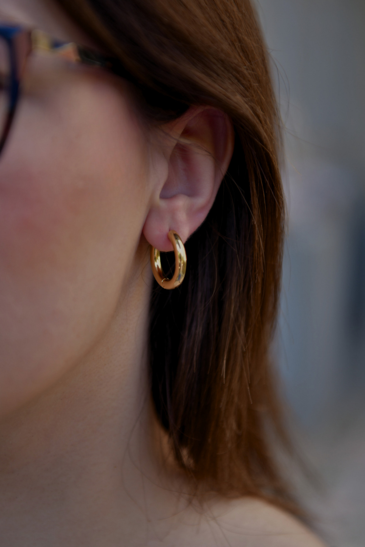 Halka Model Çiftli Kadın Çelik Küpe