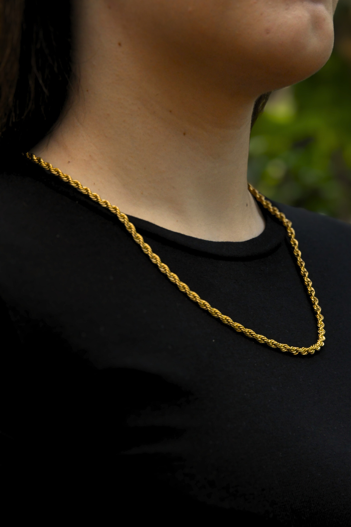 Burgu Model Unisex Çelik Zincir Kolye 4 Mm