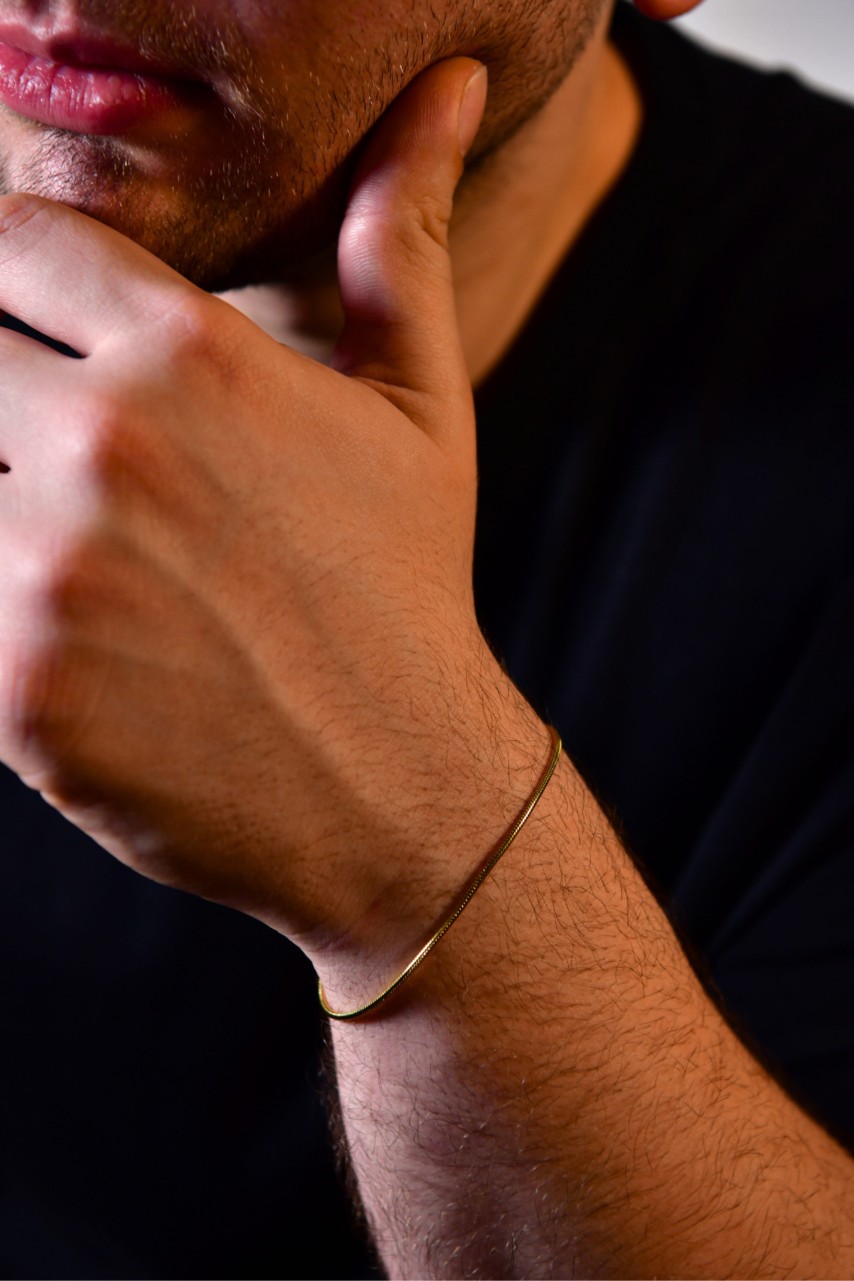 Yılan Model Unisex Çelik Zincir Bileklik