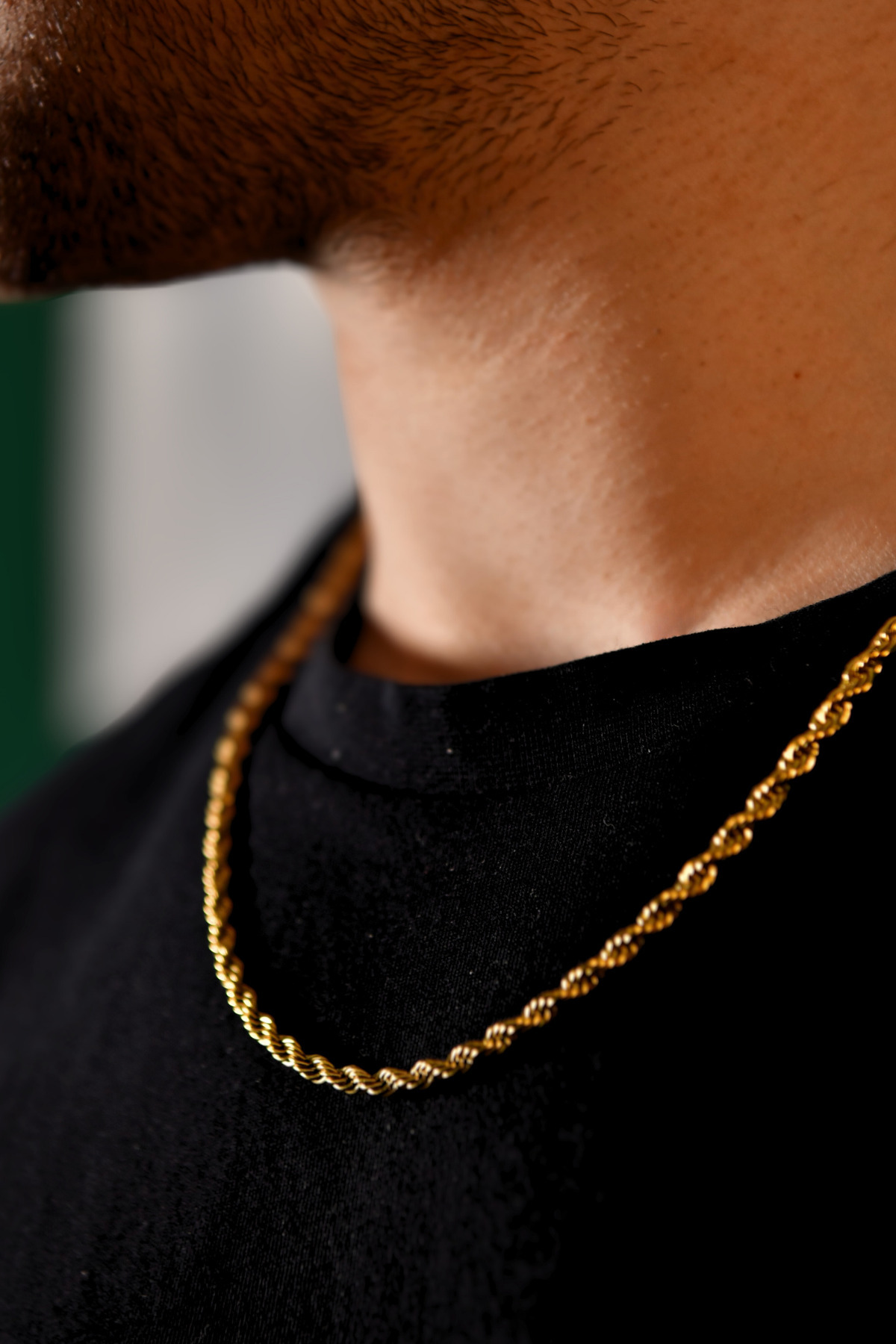 Burgu Model Unisex Çelik Zincir Kolye 4 Mm