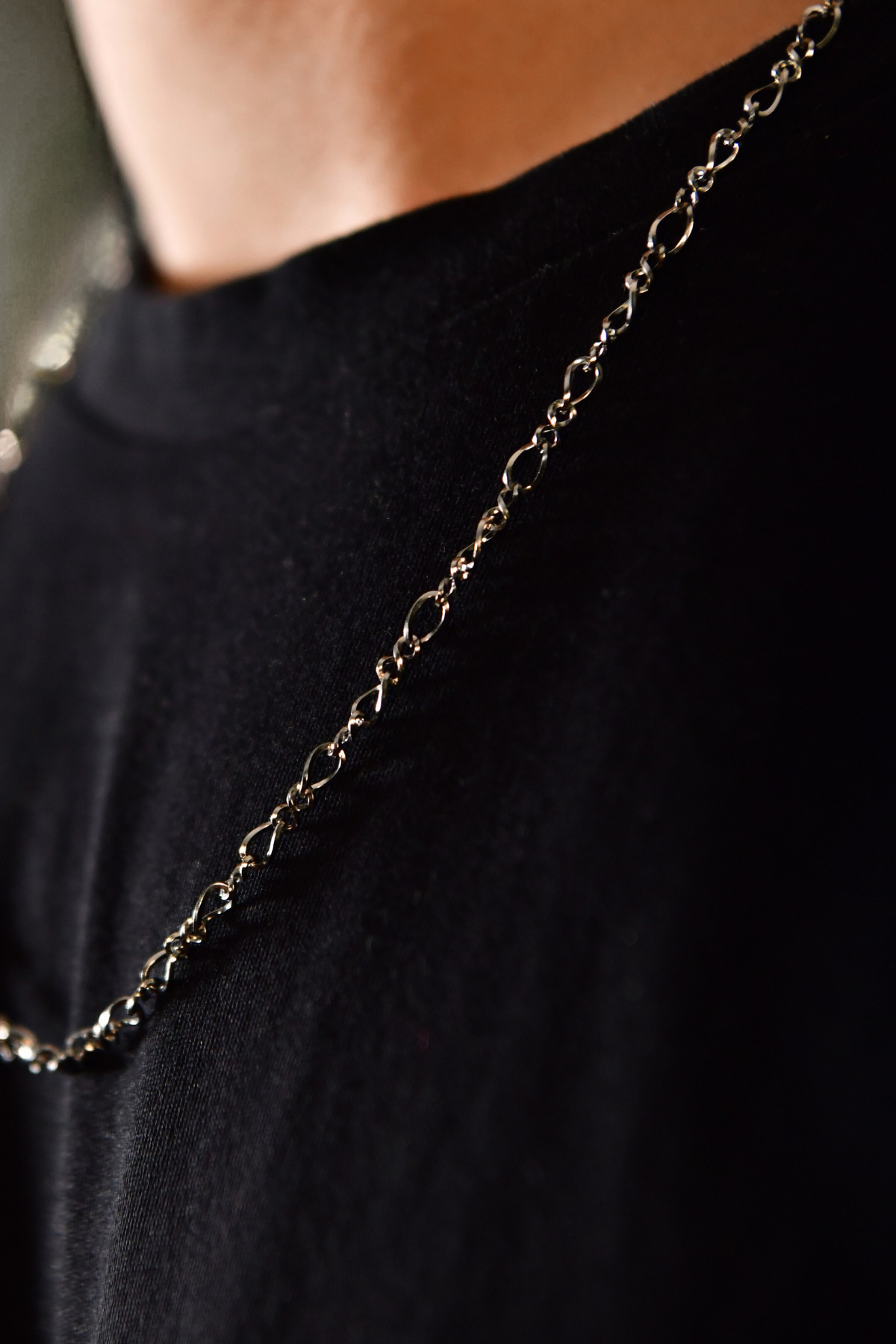 Minimal 2 Küçük 1 Büyük Sıralı Halka Model Erkek Çelik Zincir Kolye 3mm