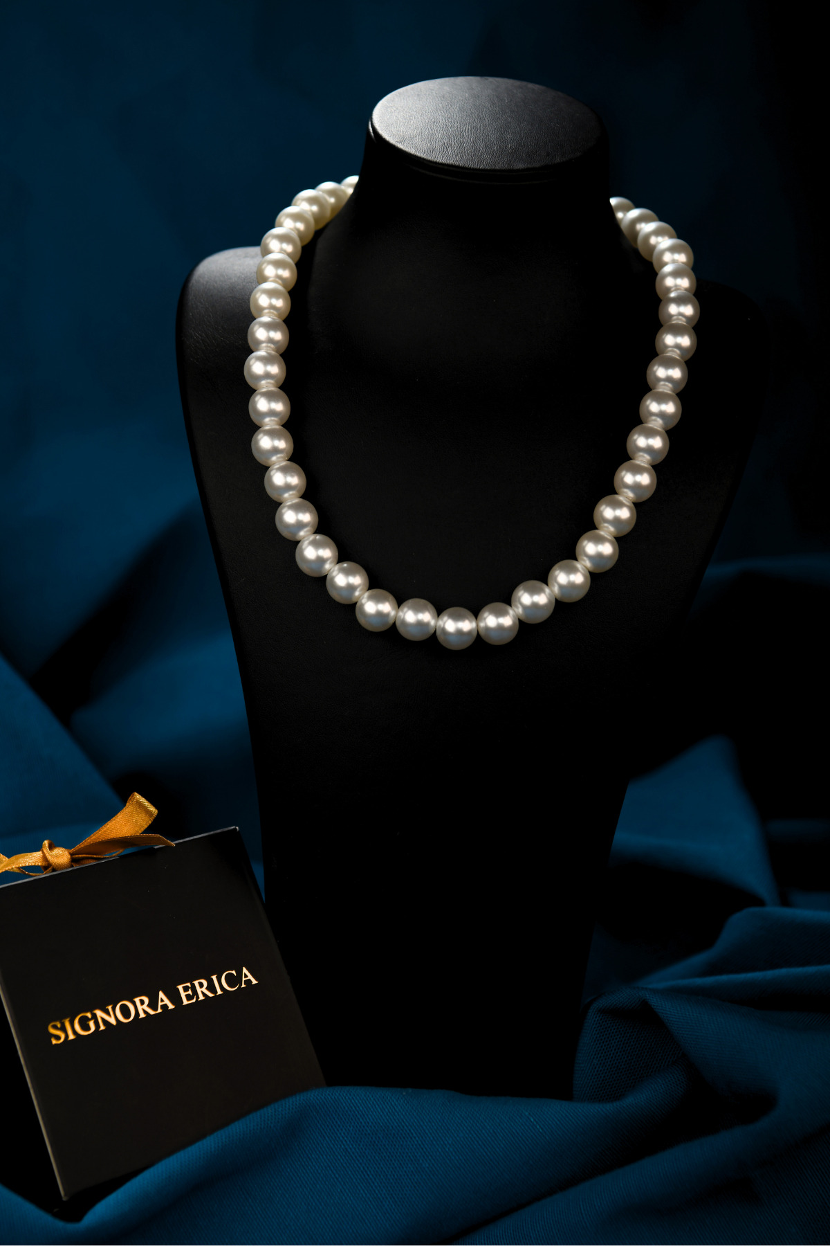 İnci Taşlı Unisex Kolye 12mm