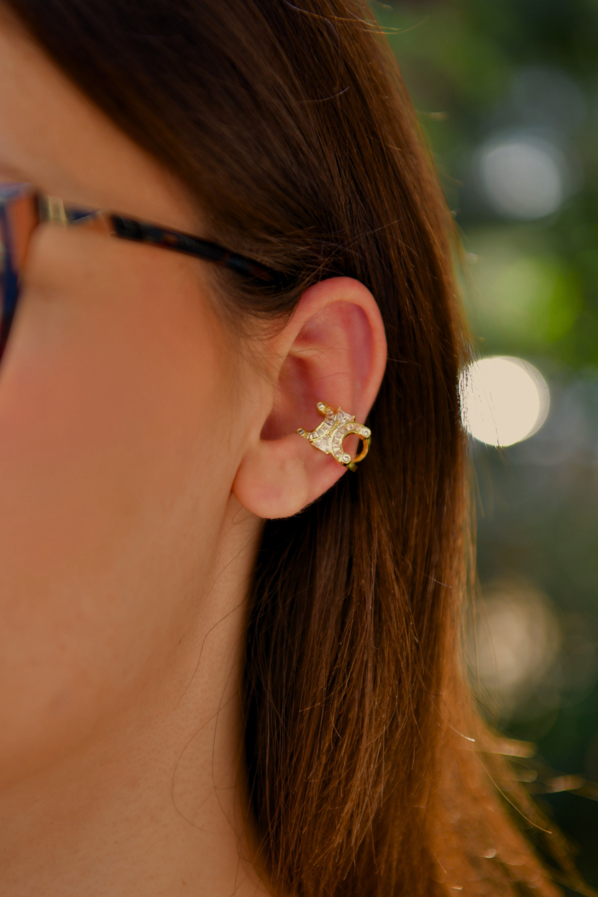 Baget Taşlı Hilal Model/At Nalı Earcuff