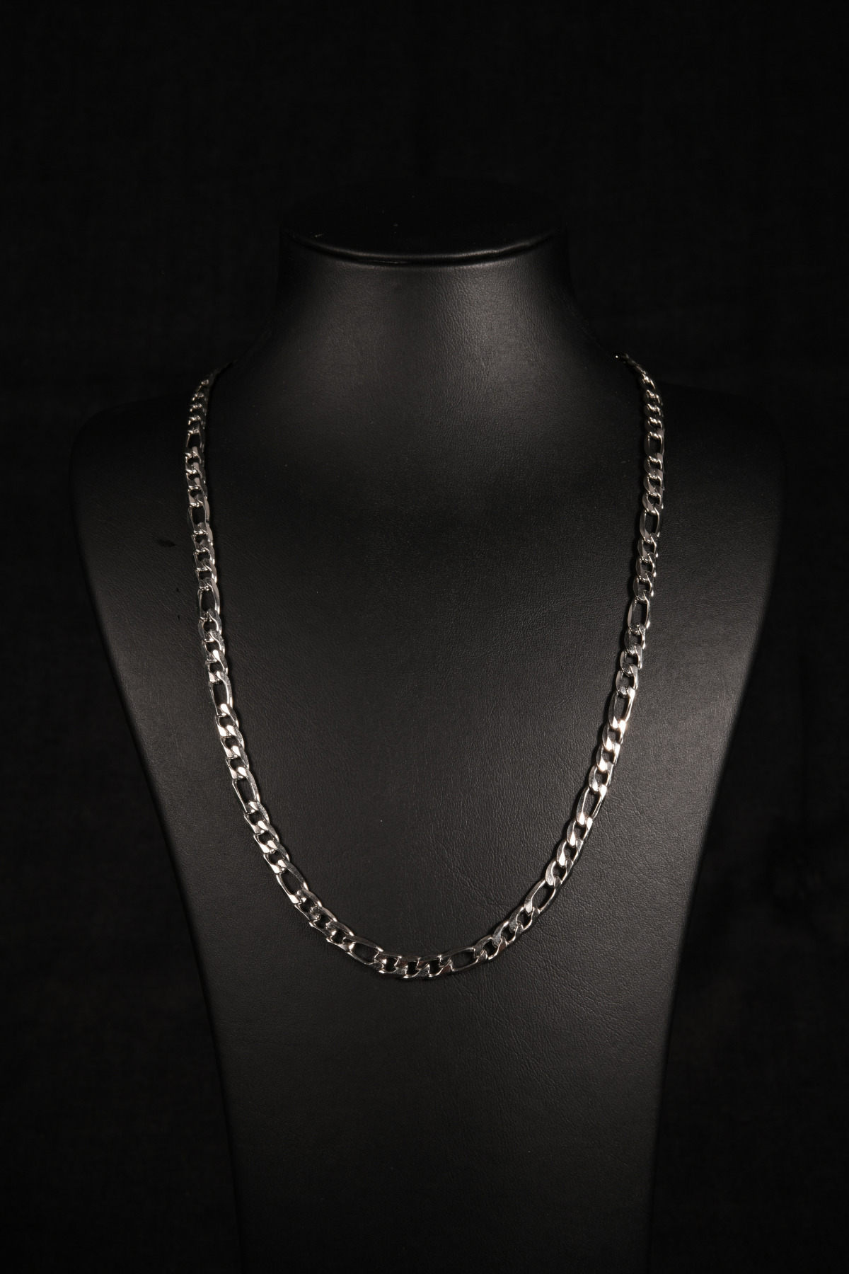 3'e 1 Figaro Model Erkek Çelik Zincir Kolye 5 Mm