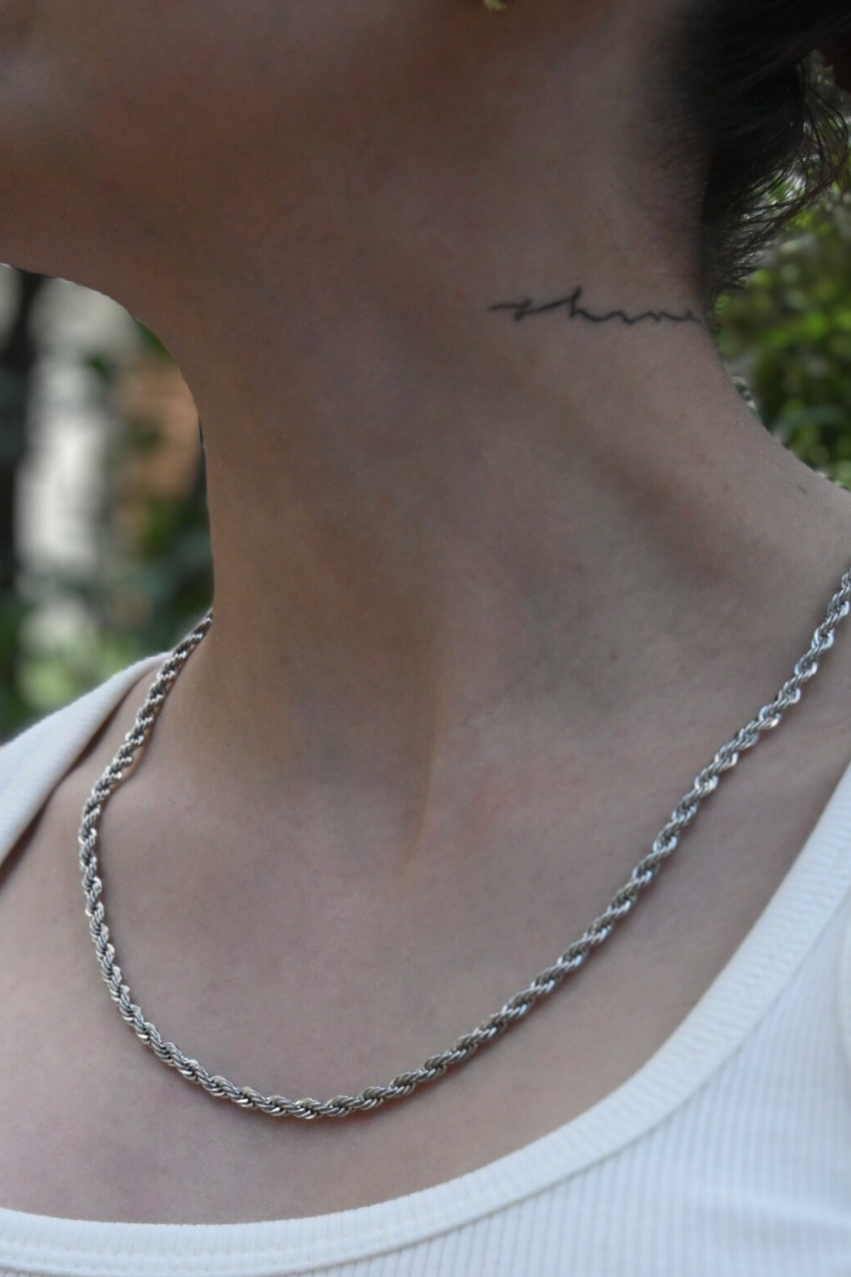 Burgu Model Unisex Çelik Zincir Kolye 4mm