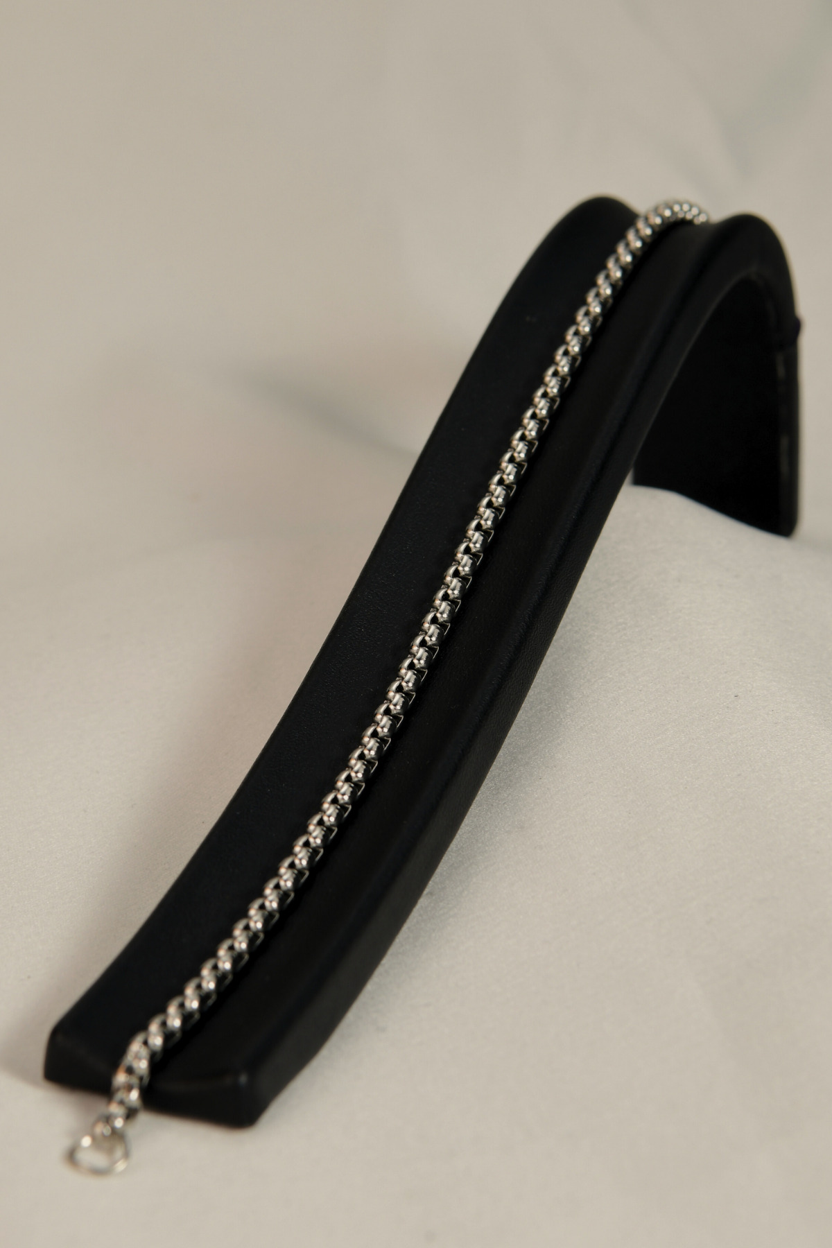 İç İçe Geçen Kare Model Erkek Çelik Zincir Bileklik 3mm